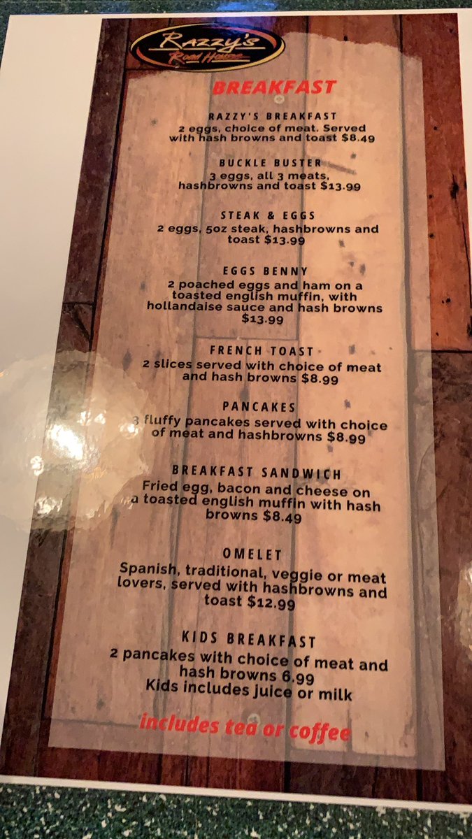 It’s a hit!! <a href="/RazzysRoadhouse/">Razzy's Roadhouse</a> everyday breakfast is getting it’s well deserved recognition as the best breakfast in the city!! If you are one of the few who haven’t tried it, now is the time to stop in and give it a shot.