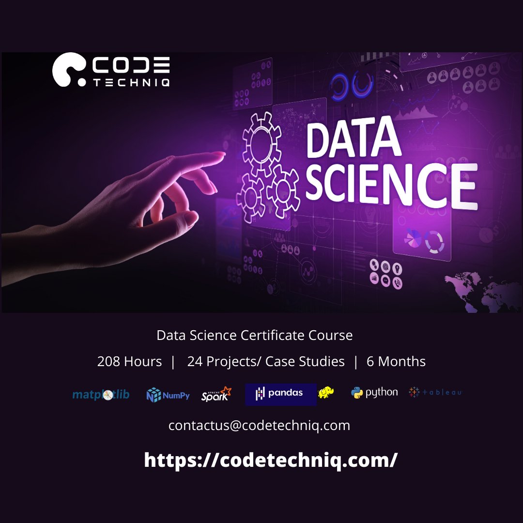 codetechniq's tweet image. Learn skills that matter with our future facing courses #learndatascience #learnmachinelearning #learnpython #learnios