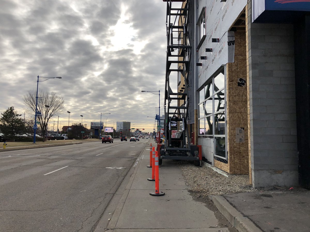 There’s no question it’s a pioneering project. It’s being built right up to the property line across busy 104 Street from a car dealership.
