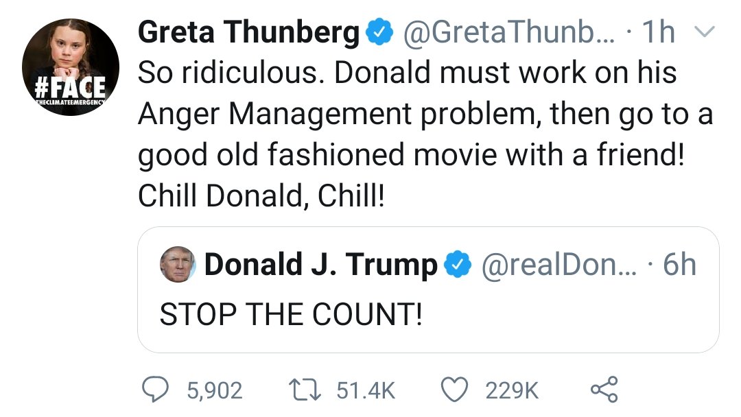 DavidLeavitt's tweet image. Tweet of the day award goes to @GretaThunberg