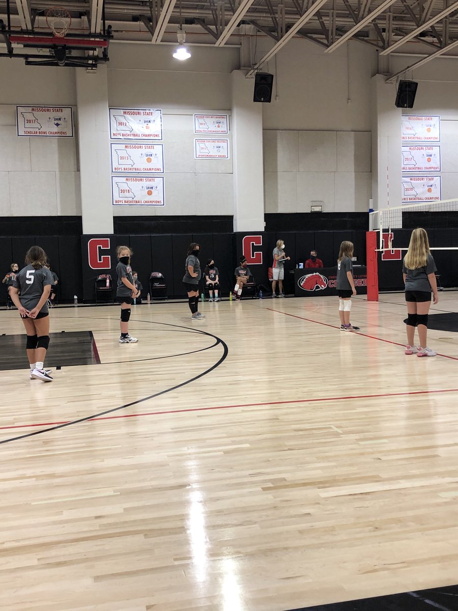 Hanging out at the 5th/6th grade girls volleyball game. Last game of the season. Great job girls!@cclschargers