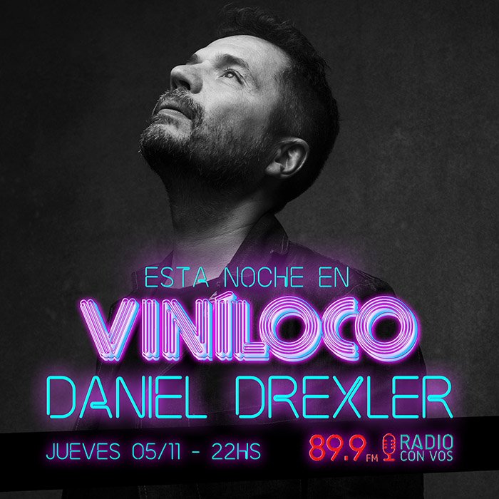 Esta noche, el “Aire” nos lo trae <a href="/danieldrexler/">Daniel Drexler</a>. Sumate a <a href="/vinilocoradio/">VINíLOCO</a> desde las 22 hs. con <a href="/maxipoter/">Maximiliano Poter</a>, por <a href="/radioconvos899/">Radio Con Vos 89.9</a>.