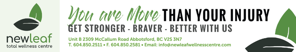 2020 got you stressed? Visit the professionals at New Leaf Total Wellness Center for your massage therapy and more! info@newleafwellnesscentre.com or call 604-850-2581 today
#whatsonabbotsford #rmtabbotsford #massageabbotsford #2020abbotsford