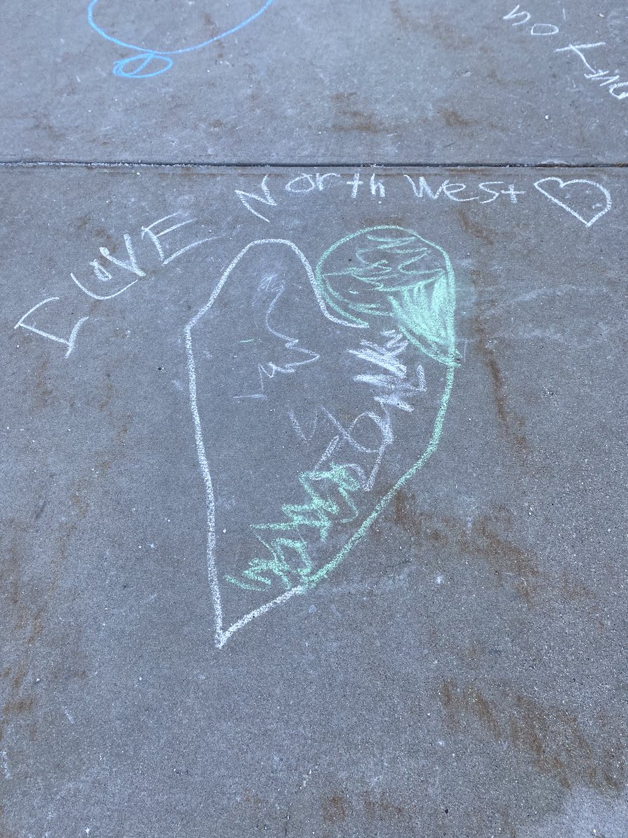 Our thoughts exactly! Thank you, NW first graders, for brightening up our sidewalks today!