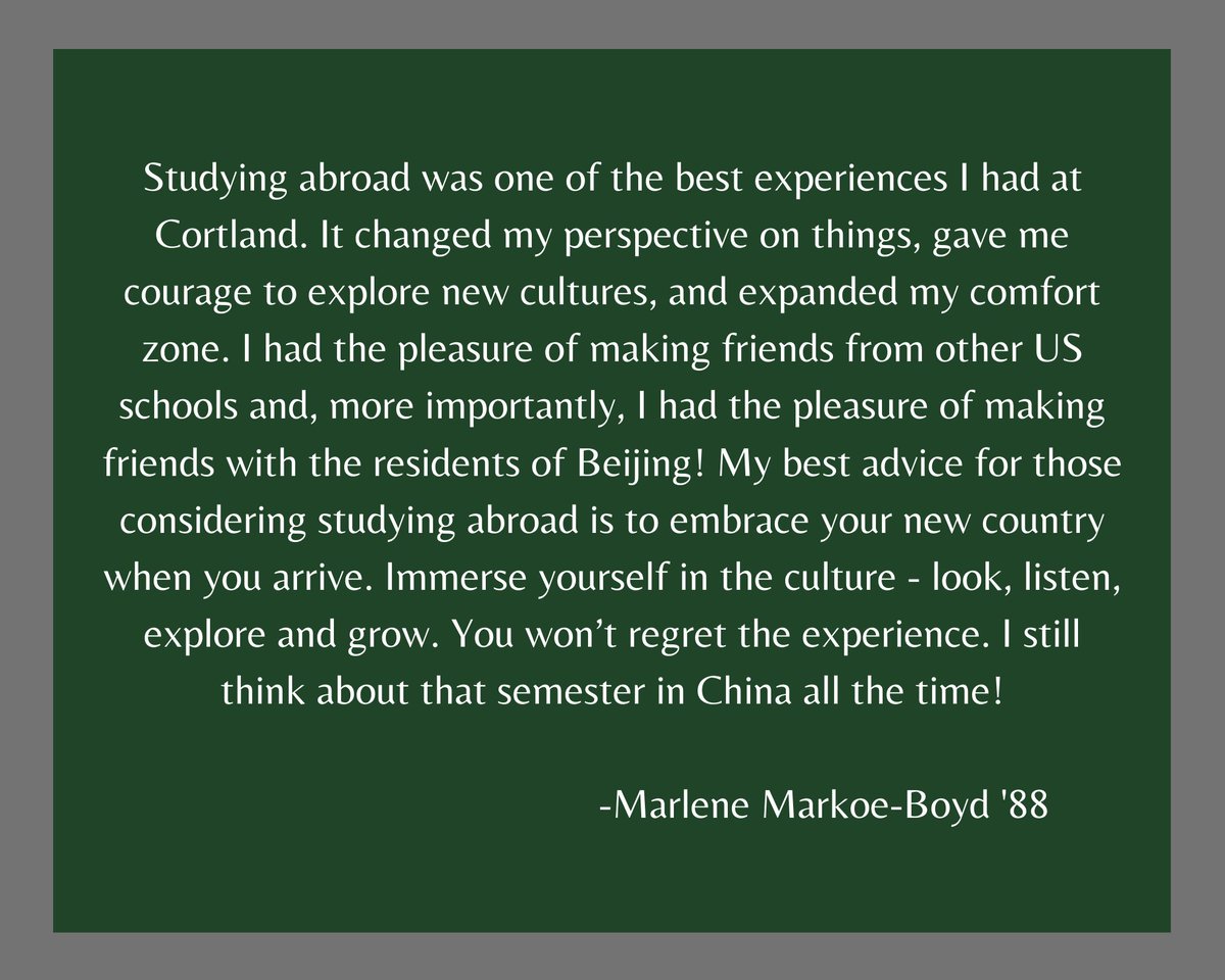 CortlandStudyAb's tweet photo. Today’s @CortlandAlumni submission comes from @MarleneMarkoeBo Marlene Markoe-Boyd who studied abroad in Beijing, China in Fall 1987!  Study abroad alumni share your own photos with us at : https://t.co/dNTrTr2vgR https://t.co/8hTPh7o6px