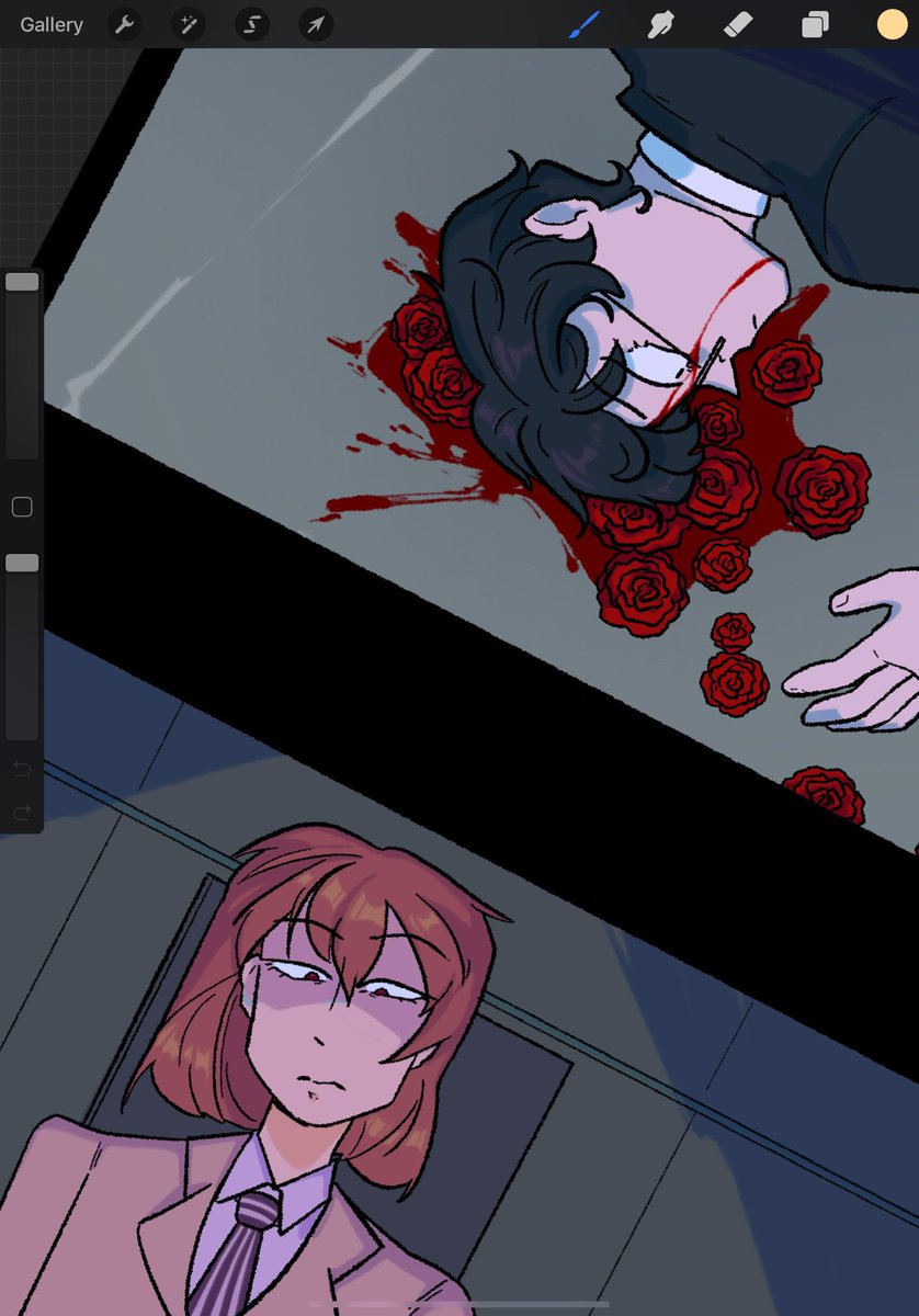 (WIP) i've been chipping away at a stupidly long comic in the background for a while now.. hopefully it'll be done soon bc i'm excited to share it?