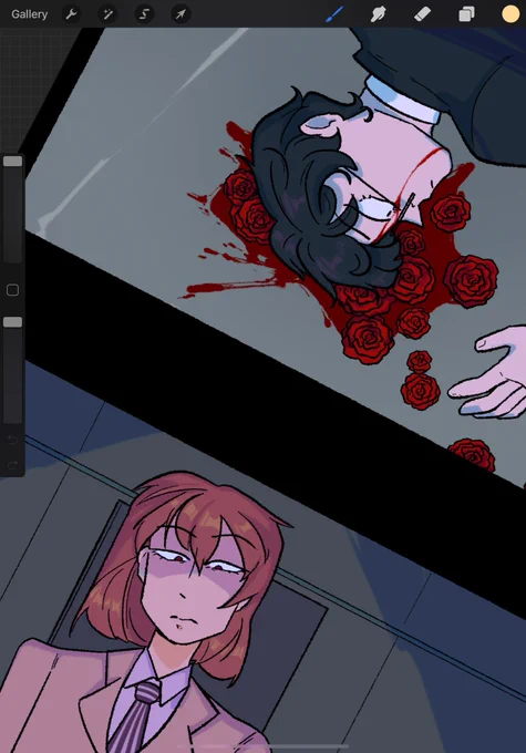 (WIP) i've been chipping away at a stupidly long comic in the background for a while now.. hopefully it'll be done soon bc i'm excited to share it? 