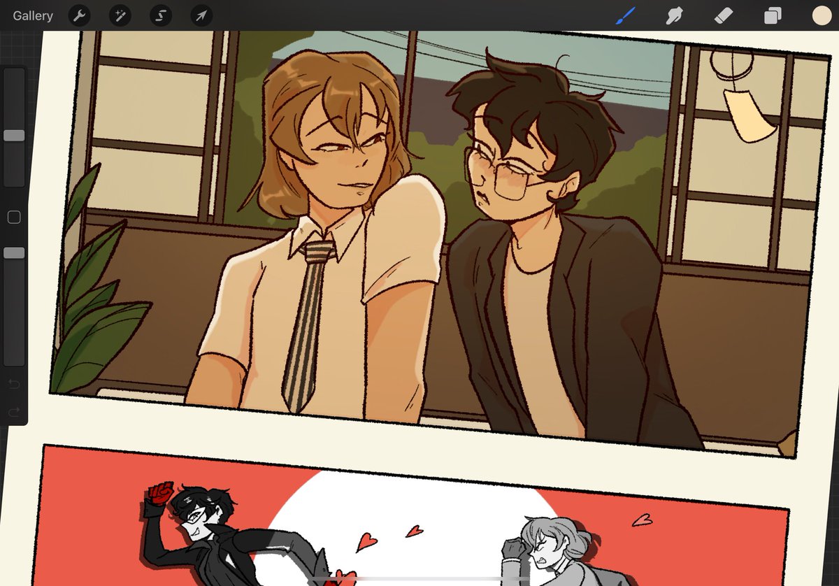 (WIP) i've been chipping away at a stupidly long comic in the background for a while now.. hopefully it'll be done soon bc i'm excited to share it?
