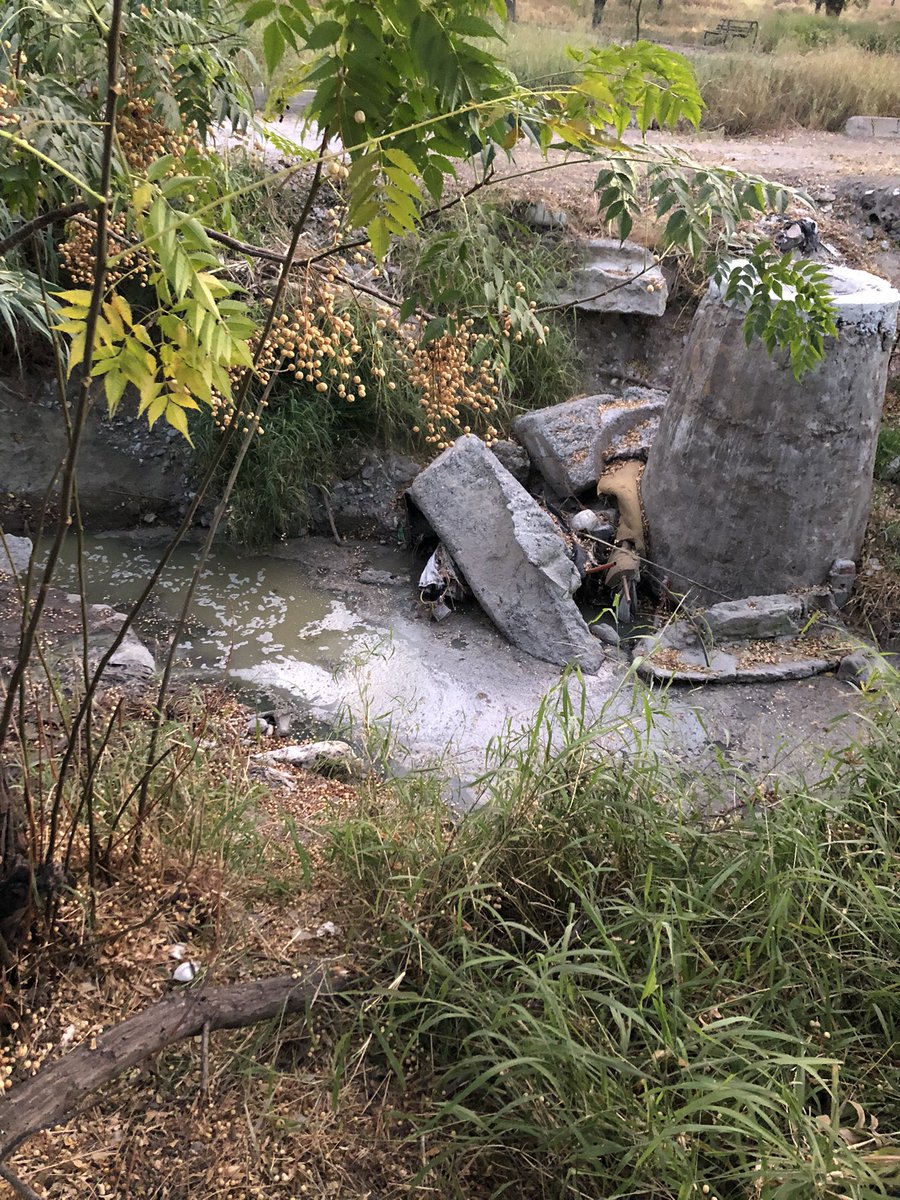 DRAMOSRDZ's tweet photo. @CICsal Fuga de aguas negras sin reparar desde hace meses en Parque Ecológico ���El Paraíso” en colonia La Aurora. Foco de infección y nauseabundos olores. CC @AguasdeSaltillo https://t.co/6OBJftDjlv