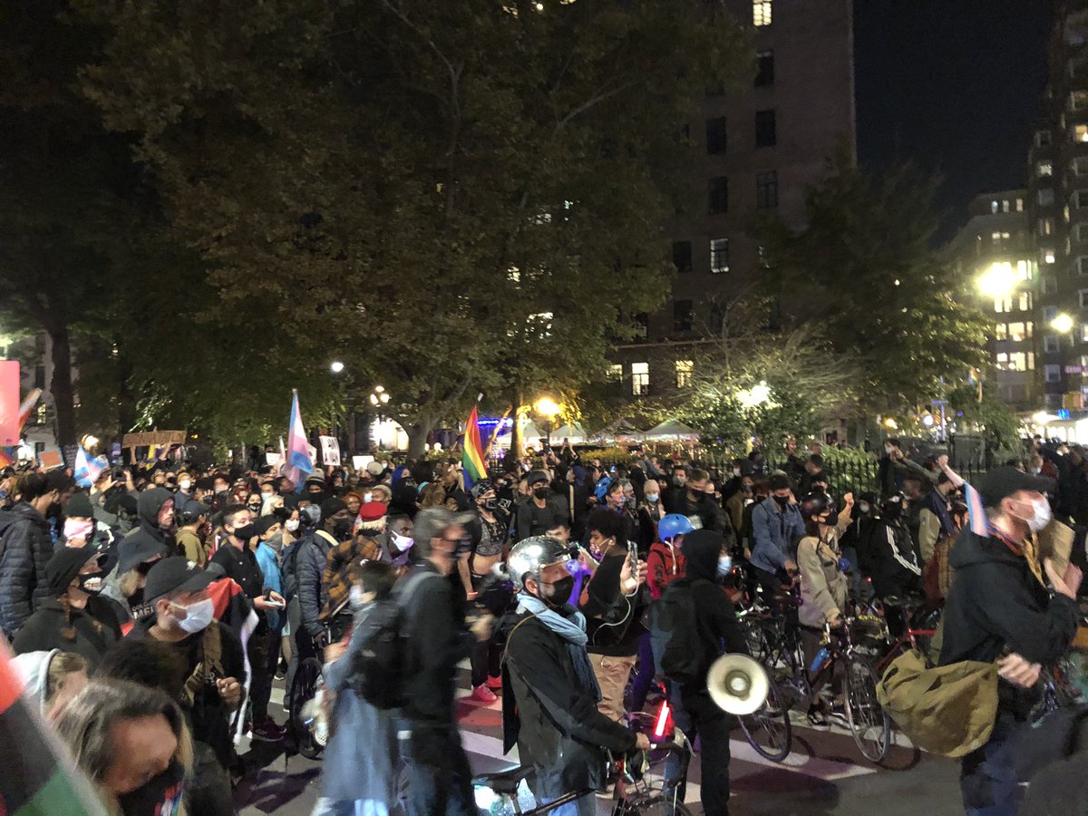 And protesters take to the streets for a 2nd night in NYC.