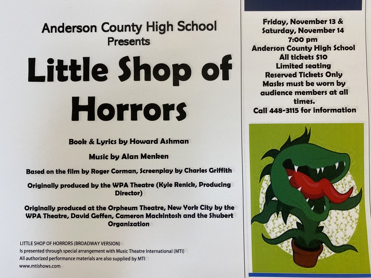 ACHSStuCoKS's tweet photo. Go to the main office to reserve your ticket. Or call the phone number provided. https://t.co/hfd0o7hYFe