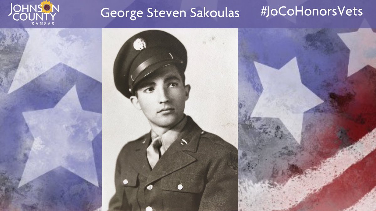 Meet George Steven Sakoulas who resides in Overland Park ( @opcares). He is a World War II veteran who served in the  @USArmy. Visit his profile to learn about a highlight of an experience or memory from WWII:  https://www.jocogov.org/dept/county-managers-office/blog/george-steven-sakoulas  #JoCoHonorsVets 