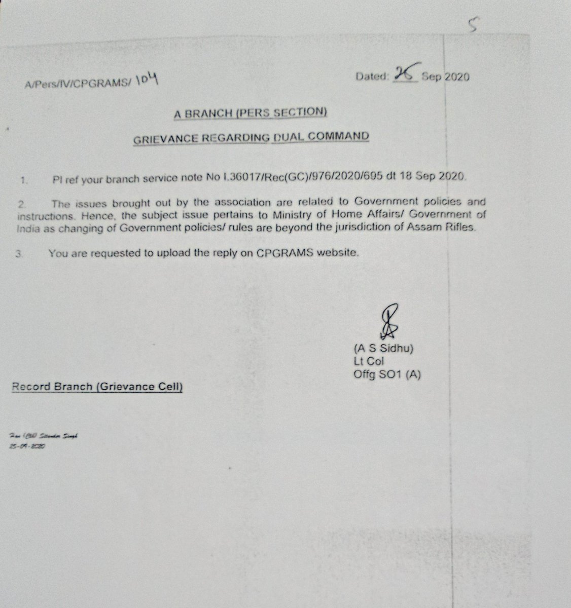 ArewaAi's tweet photo. In response to PMOPG/E/2020/0749635 DT 17/08/2020, DGAR submitted a reply dt 25.09.2020, att below, stating the issue pertains to MHA. Without solution to the raised issue the status is shown as closed. Is this the purpose of PMOPG? @PMOIndia @AmitShahOffice @official_dgar @ANI https://t.co/gaw9WKcpmJ