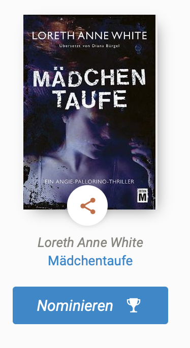 Hee_bee_gee's tweet photo. "Mädchentaufe" has been nominated for the LOVELYBOOKS Readers Award 2020

LovelyBooks is the German-speaking book community's equivalent of Goodreads, with 1.9 Million readers

Readers can vote for their favorite titles 'til Nov 13, 2020! #GoAngie #Mädchentaufe #voteyourfavorites https://t.co/9Na1g04Ja8