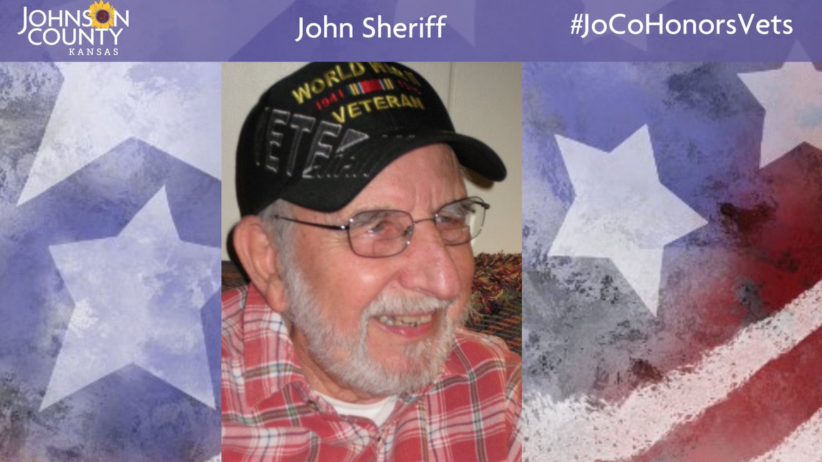 Meet John Sheriff who resides in Overland Park ( @opcares). He is a World War II veteran who served in the  @USArmy. Visit his profile to learn about a highlight of an experience or memory from WWII:  https://www.jocogov.org/dept/county-managers-office/blog/john-sheriff  #JoCoHonorsVets 