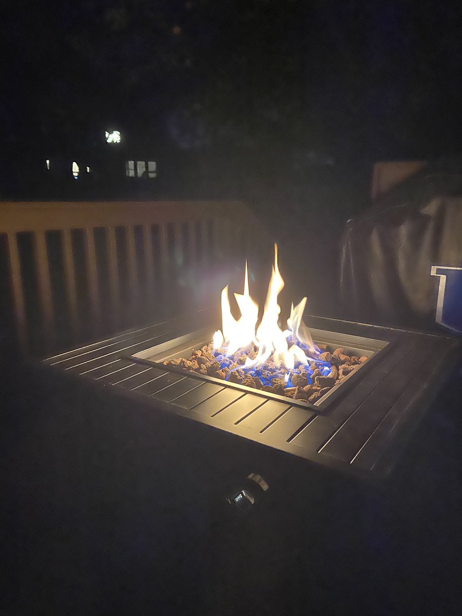 grlsbeersports's tweet photo. Making my joy great right now with some bourbon’d up cider, Miles Davis radio and a fire pit. Good night for it! #makejoygreatagain https://t.co/bhJpkqVrhd