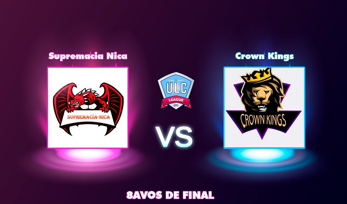 Los 8avos de final de la United Latam Championship!!!
Apoya a tu equipo favorito en nuestras transmisiones:

7:00 pm hora de Mx
Supremacia Nica vs Crown Kings
Transmisión: Por nuestro Caster estrella Dxjosegaming twitch.tv/dxjosegaming

#clashroyale #ULC #supercell #latam