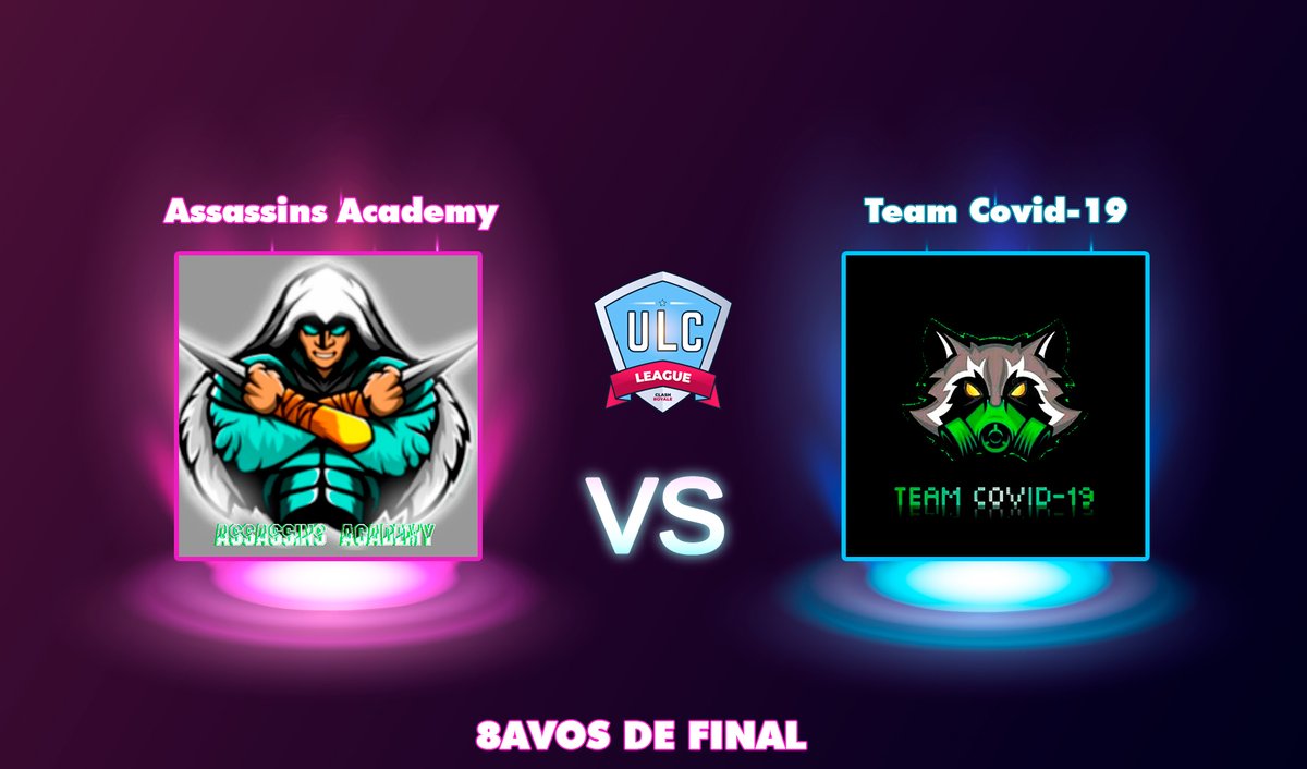 Los 8avos de final de la United Latam Championship!!!
Apoya a tu equipo favorito en nuestras transmisiones:
7:00 pm hora de Mx
Assasins Academy vs Team Covid 19
Transmisión: Con nuestro amigo Tulkas y su equipo 
facebook.com/FriendsArmyCR1/

#clashroyale #ULC #supercell #latam
