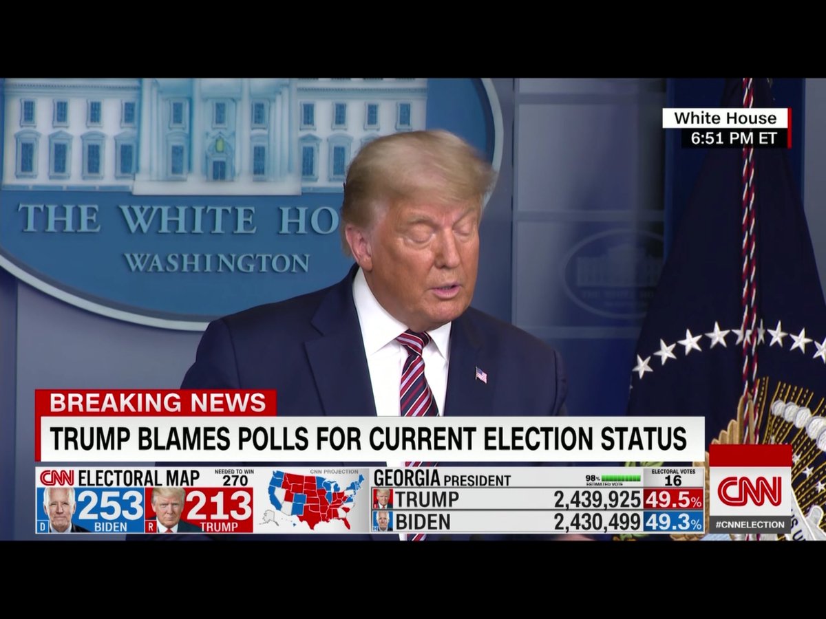 adriannorris's tweet photo. CNN’s caption writer was in fine form during what was certainly Trump’s last statement to the press before formally losing the election: https://t.co/kXrRbfQJw9