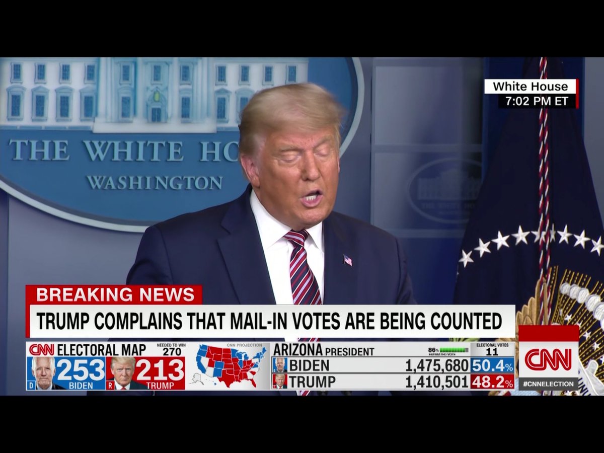 adriannorris's tweet photo. CNN’s caption writer was in fine form during what was certainly Trump’s last statement to the press before formally losing the election: https://t.co/kXrRbfQJw9