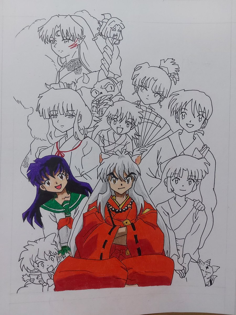 KatEnConnect's tweet photo. wip-Inuyasha ๐
#inuyashaanime #inuyashamanga #inuyasha #kagome #sango #miroku #shippou #sesshomaru #kikyo #rin #kagura #anime #animedrawing #animesketch #animegroup #animecouple #animeart #animefan #animefanart #manga #mangaart #sketch #wip #colored #coloredpencil #prismacolor https://t.co/h3c55VHEz9