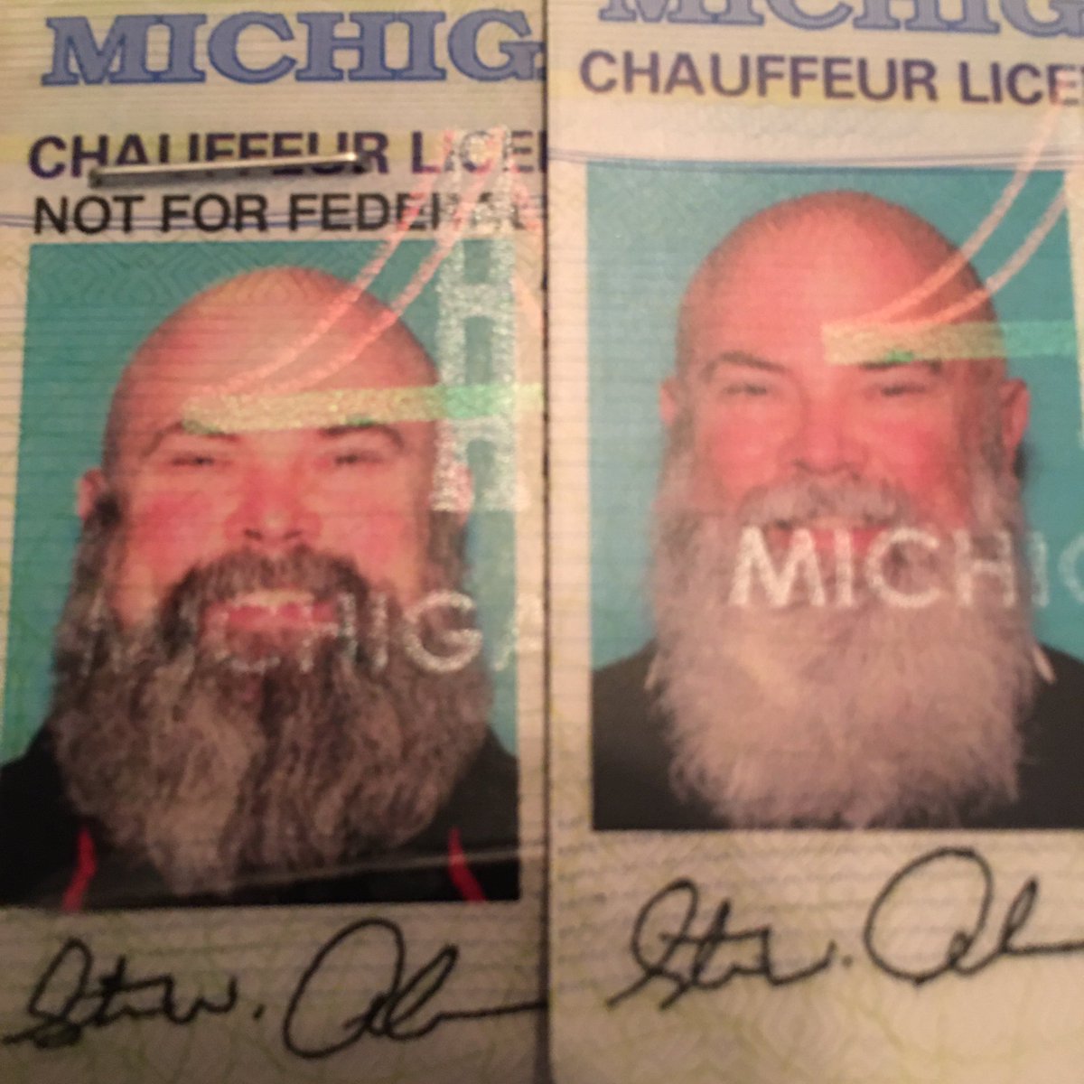 Sanderson0416's tweet photo. Got a new drivers license for the first time in 10 years. I see no difference! π¬ #beardsrule https://t.co/lqbb5vqrDU