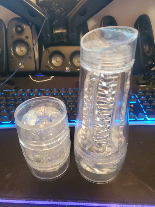 I'm dropping my first video on my OnlyFans today.  These clear Fleshlights are great, you can watch my