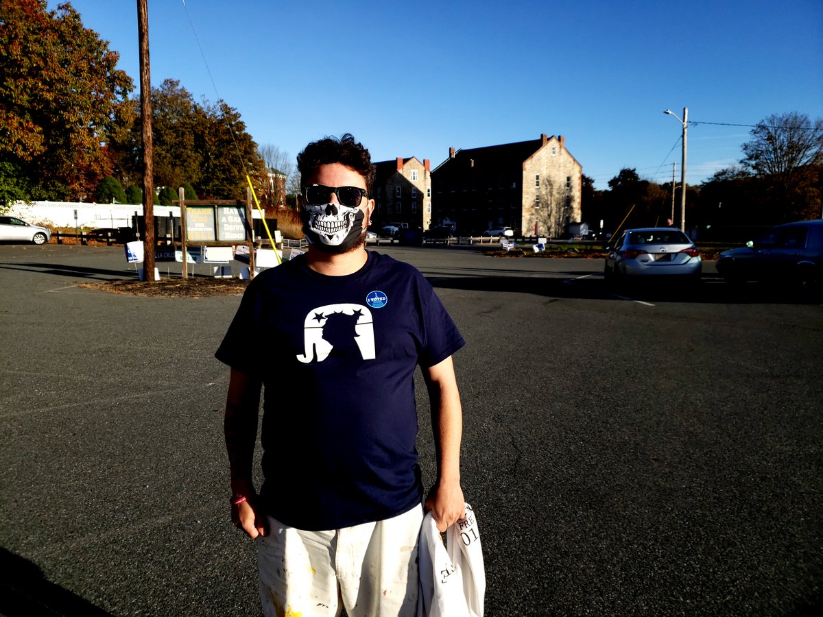 Voters out doing their part on election day in North Smithfield.
