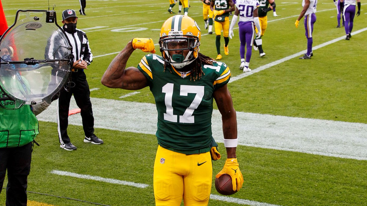 PFF's tweet photo. Davante Adams has 21 TDs vs. single coverage since 2017

Most in the NFL https://t.co/hfGYJ9AWQK