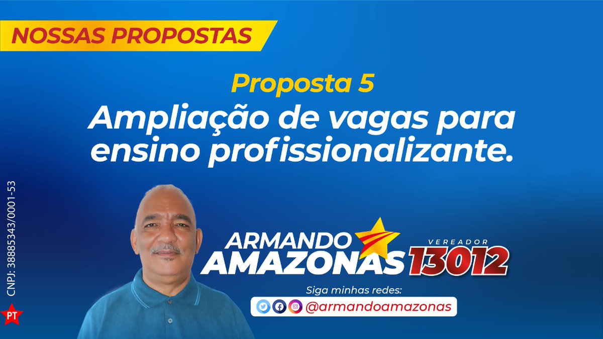 ArmandoAmazonas's tweet photo. Vou atuar para que as vagas no Ensino Médio Técnico, que é dever do Estado e não do município, sejam ampliadas. Cada Distrito de Caxias tem que ter no mínimo uma escola técnica de Nível Médio.
Vamos juntos nessa luta! https://t.co/2az8SD8ztp