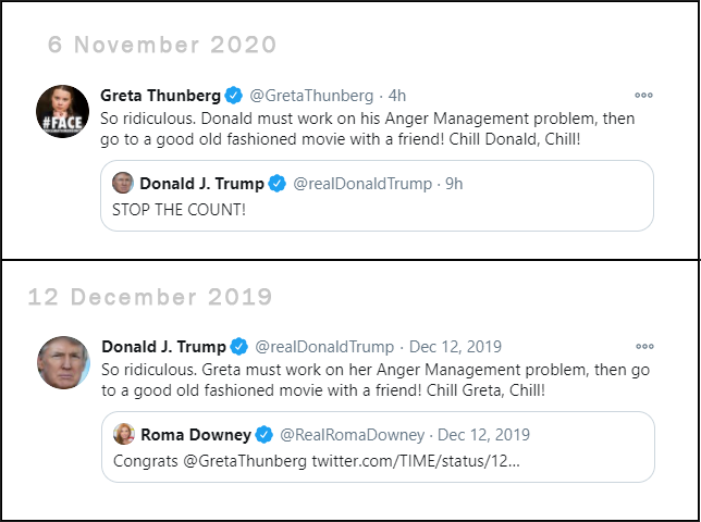 RichardTuffin's tweet photo. It's the ultimate burn from Greta 

So good. 

#TrumpMeltdown https://t.co/MlVJl3XjsV