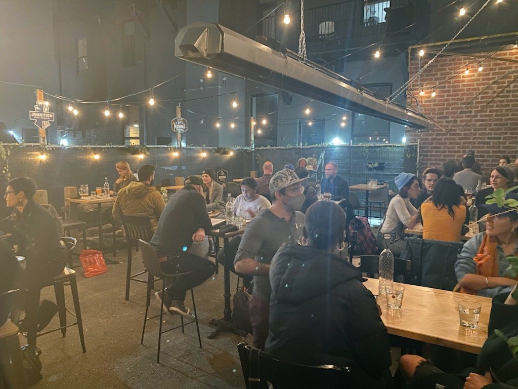 Uncovered evening out back