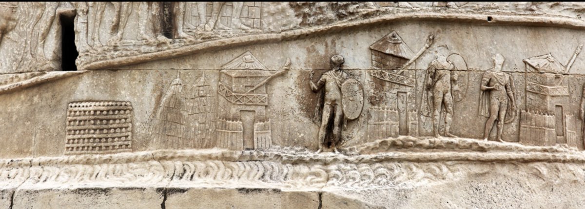 Here we can see the beginnings of the preparation along the Danube river. The detail of actions is particularly impressive; we can see sentries along haybales preparing to light fires alongside other soldiers filling boats on the river with supplies for the battle [2].