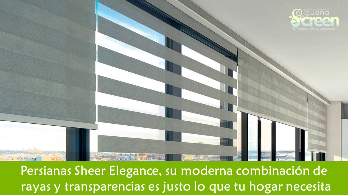 IguanaScreenMX's tweet image. Persianas Sheer Elegance, su moderna combinación de rayas y transparencias es justo lo que tu hogar necesita.

🔺Calidad #Vertilux o #HunterDouglas

🔺 Compra segura y pagos fijos con 💳 Clip

🔴 Cotiza por WhtasApp 📱 5543370407 o mail 📩 persianas@iguanascreen.com.mx