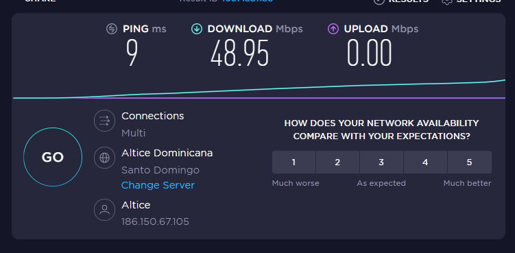 HamletDisla's tweet photo. @altice_do @SomosAlticeDo 
Cual es el plan con mi upload speed? https://t.co/pjpdj1StEJ