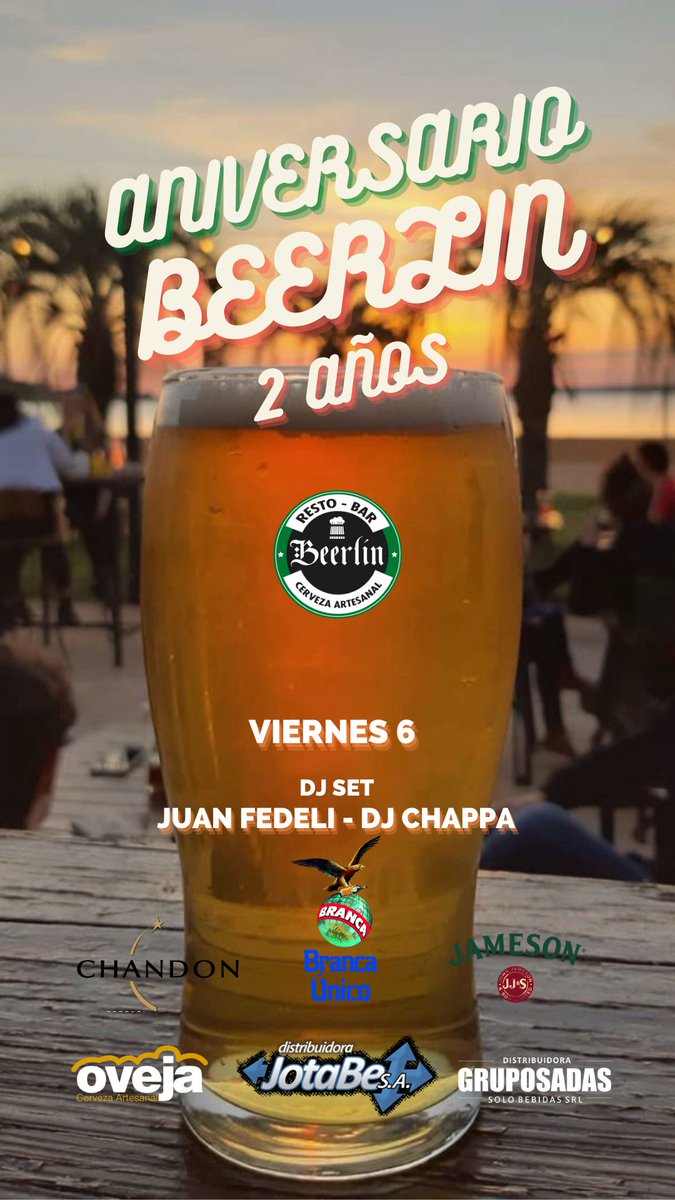 juanfedeli's tweet photo. Mañana ❤️🙌🏼🍺🍺🍺🎂 #Beerlin https://t.co/fSPU3lcXdR
