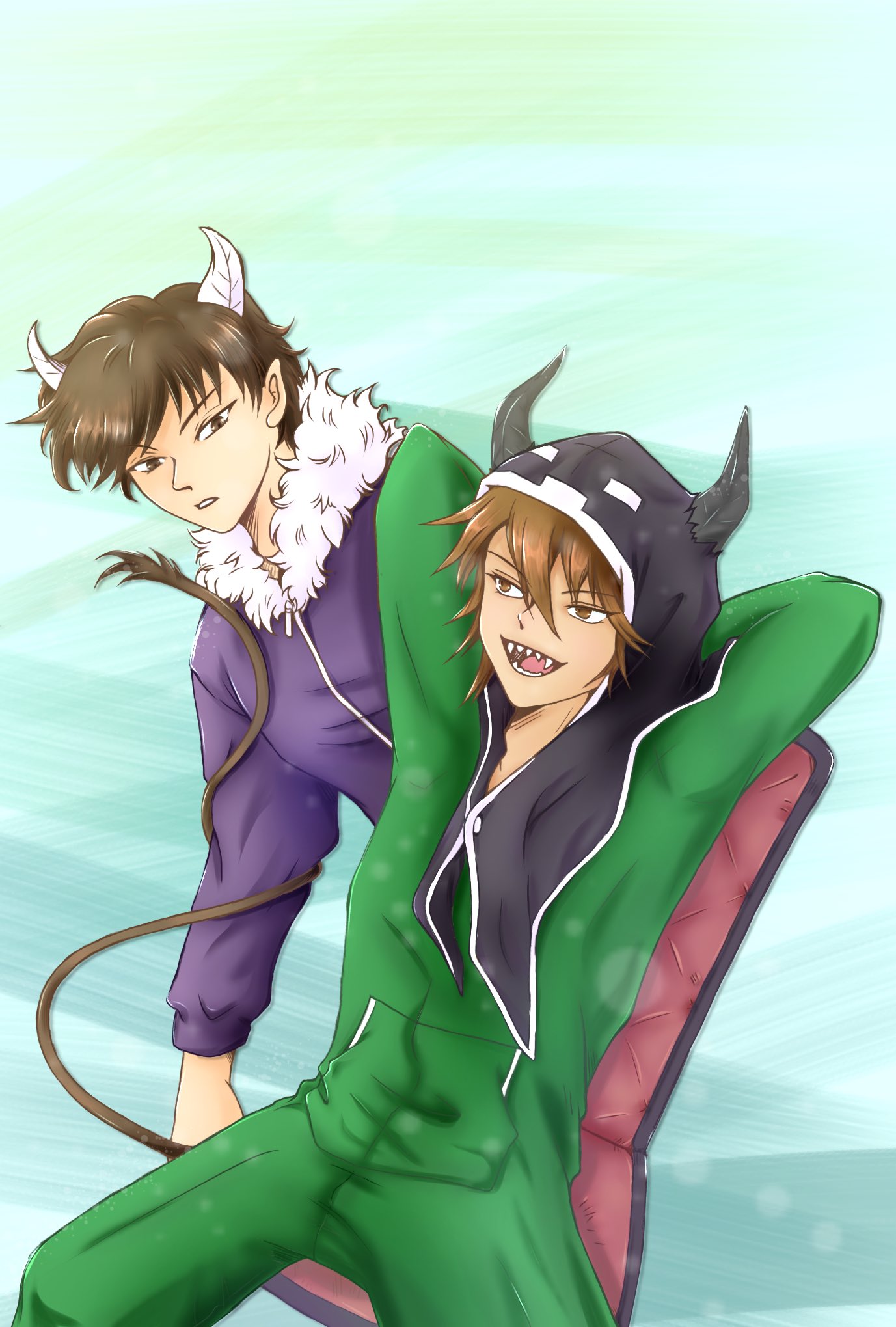 オウジュ 我々だイラスト 魔界の主役は我々だ の ゾムとショッピ君 W 早く3巻見たいなー T Co Zzurzv7set Twitter