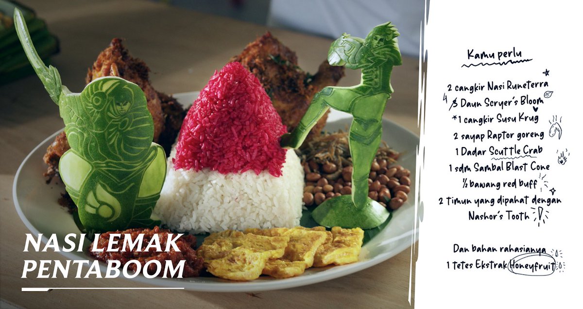 wildriftID's tweet photo. Ngidam Nasi Lemak #PENTABOOM pedas? Siap gengs. #ReadyWhenYouAre
Lihat apa itu #PENTABOOM: https://t.co/uHWxzpj4fm https://t.co/8Js9wIcSMQ