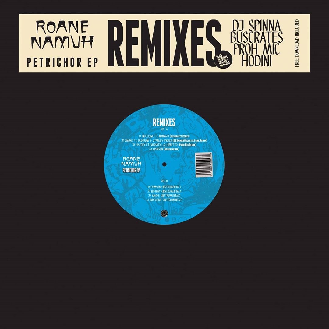 theliquidbeat's tweet photo. .@RoaneNamuh’s Petrichor Remixes &amp; Instrumentals album drops tomorrow &amp; includes remixes from @djspinna, @hulkhodn_, Inkswel, @NorthernDraw, &amp; the yet to be released reworks from @Buscrates &amp; #ProhMic. Going fast but we will have limited quantities available for #BandcampFriday https://t.co/kjFr5TC7cE