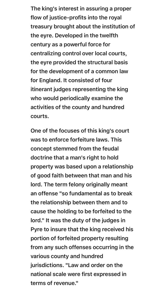Based on customs, traditions & beliefs of British royalty & feudal lords in the Middle Ages, common law is a system to ensure control of power, collection of compensation due to ownership of the means of production, & that order is maintained for the divinely appointed regent.