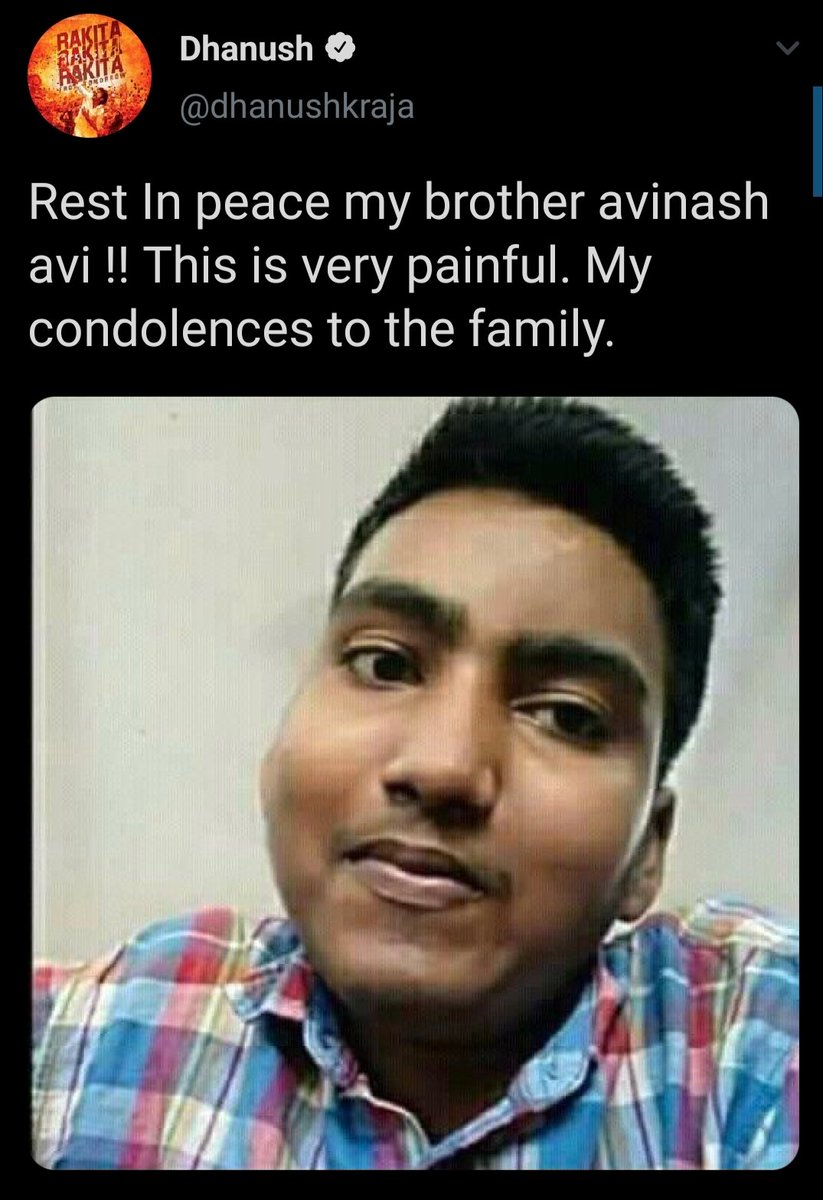 NathamPoova's tweet photo. ரசிகனோட சந்தோஷத்தையும் வெற்றியையும் மட்டும் பகிர்ந்து கொள்ள மாட்டார்,
ரசிகனோட துக்கத்தையும் இழப்பையும் கூட பகிர்ந்து கொள்ளவார்....
Thats Our Hero Respect @dhanushkraja 🥺❤️🙏 #RipDinesh https://t.co/INcBOcO0Tl