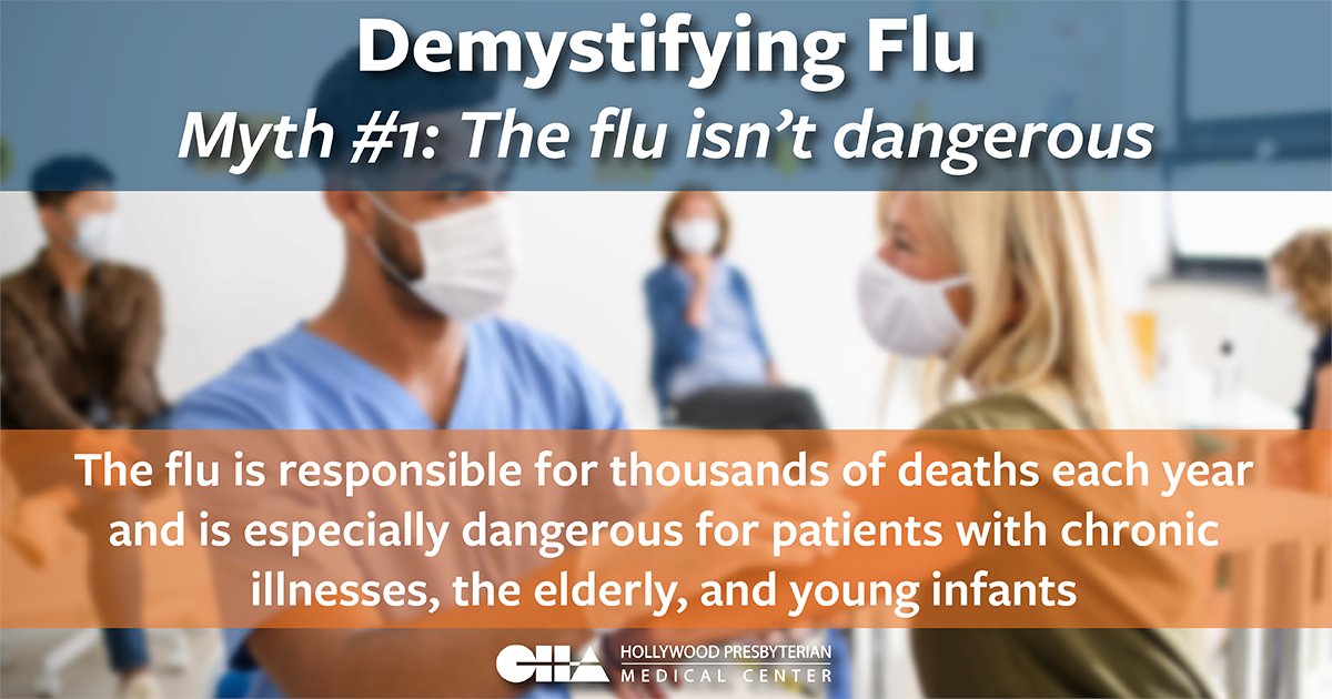 CHAHPMedCenter's tweet photo. If you haven’t already got your flu vaccine, now is the time to get it. There are a lot of myths surrounding the flu. #CHAHPMC expert helps clear up some common misconceptions. #FluMyth #Influenza #Vaccination #FluVaccine #FightFlu #FluSeason #DemystifyingFlu https://t.co/nfysKBlBgY