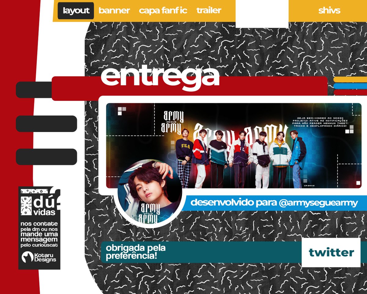 | Entrega de layout
       Para: <a href="/armyseguearmy/">army follow trick 🪭</a> 

Agradecemos pela preferência :D