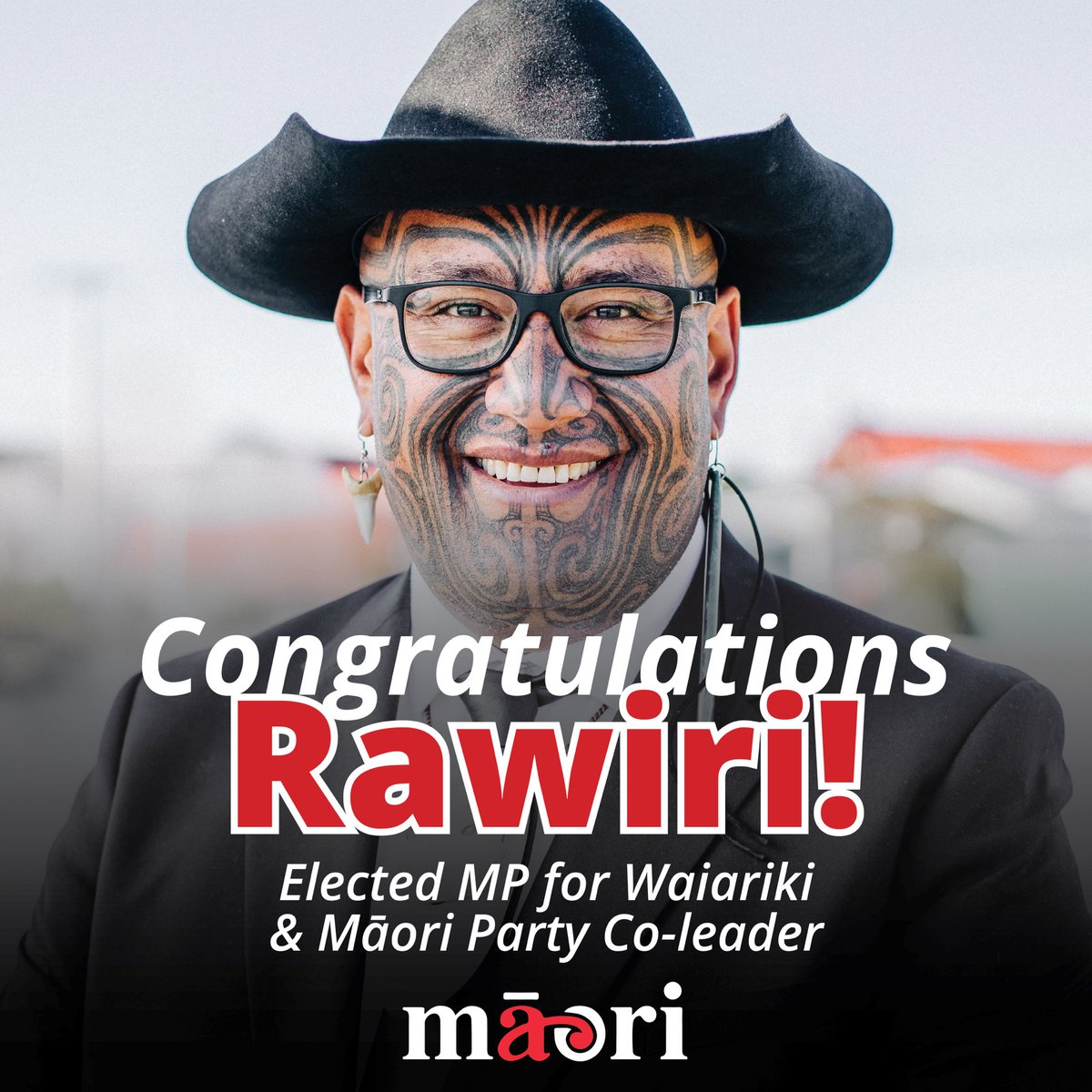 Maori_Party's tweet photo. WE DONE IT! @packer_deb and Rawiri Waititi will lead our return to the 53rd parliament! https://t.co/78zpOuDjkB