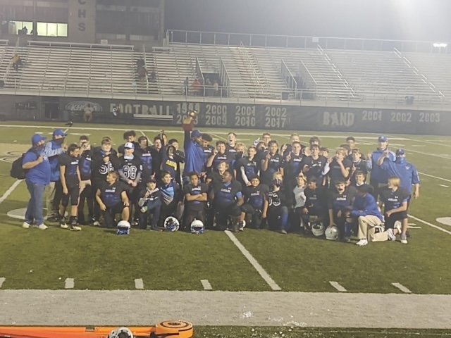 EastJessamineMS's tweet photo. EJMS defeated Boyle Co. 38-7 to win the Salt River Football Championship! Congratulations to all of the players and Coach Butler and his staff on an outstanding season! #BEast https://t.co/Tza39PQVW0