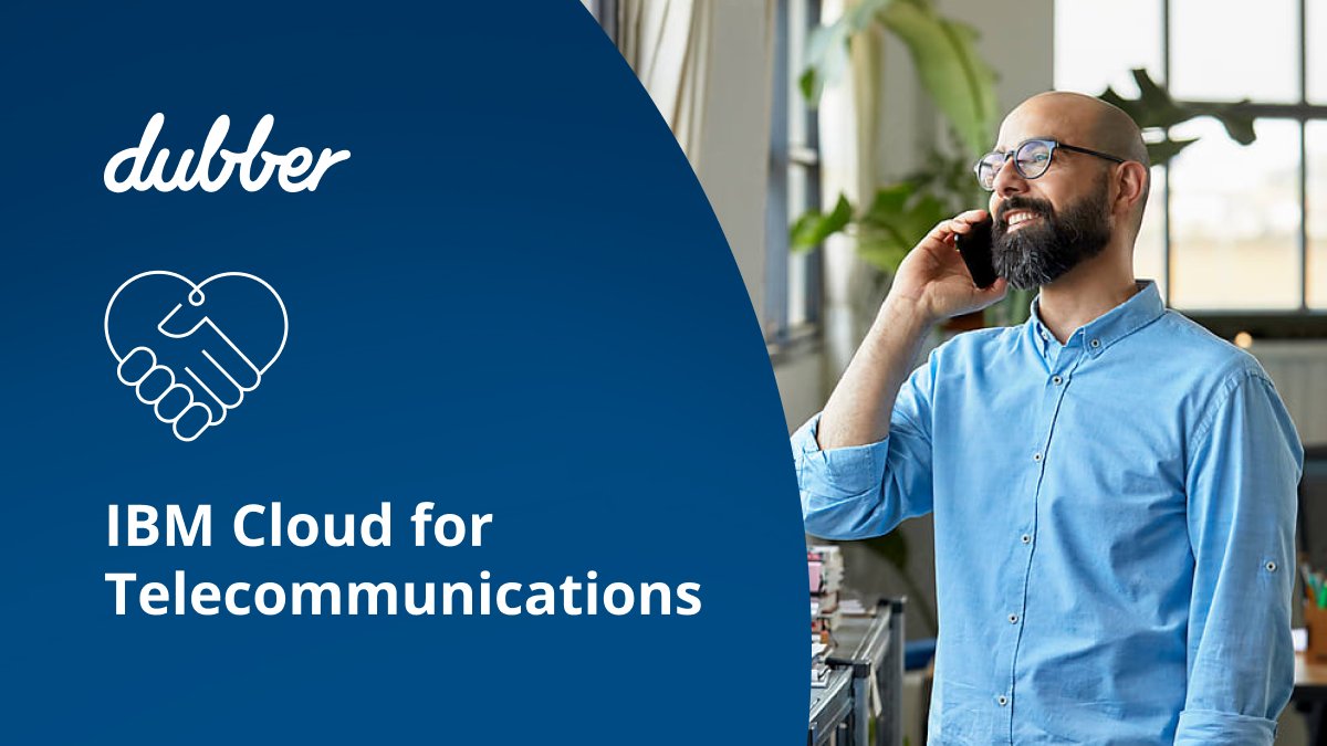 dubberapp's tweet photo. We are delighted to have been selected as the Unified Call Recording and Voice Data Intelligence layer for IBM Cloud for Telecommunications, announced today. #UnifiedCallRecording #DubberAI #IBM Read more here https://t.co/4srSPNG3Qk https://t.co/ri7nUYQEP0
