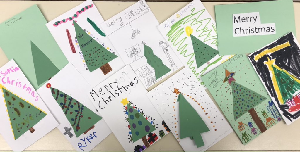 We listened to Christmas music and had a lovely time thinking and talking about the members of Canadian Armed forces today. These Christmas cards were passed on to Dan Hennessey as a contribution to the Adopt the Troops campaign. <a href="/HebbPatriots/">Hebbville Academy</a> @SSRCE_NS <a href="/CanadianArmy/">Canadian Army</a>