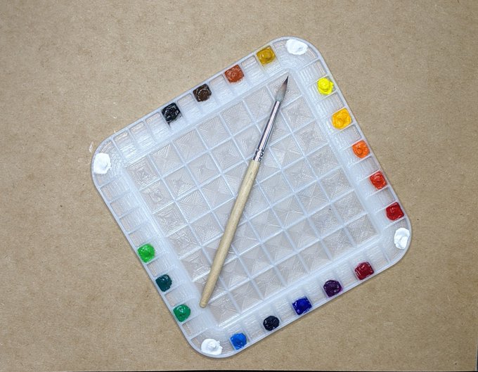 I made a pallette for my shiny new paints! 😊 https://t.co/OQcJSca9iJ<a href="/tag/adhd"class="tags"><span>#adhd</span></a><a href="/tag/maker"class="tags"><span>#maker</span></a>