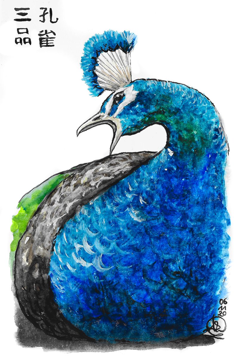 AsWinkart's tweet photo. 3. Rang der Zivilbeamten der Ming- und Qing-Dynastie im #mandarinsquare: Pfau.
3rd civil rank in the Ming & Qing dynasty: peacock.
#宫员的補子
#文官
三品 #孔雀 https://t.co/aptcMwmY5n
