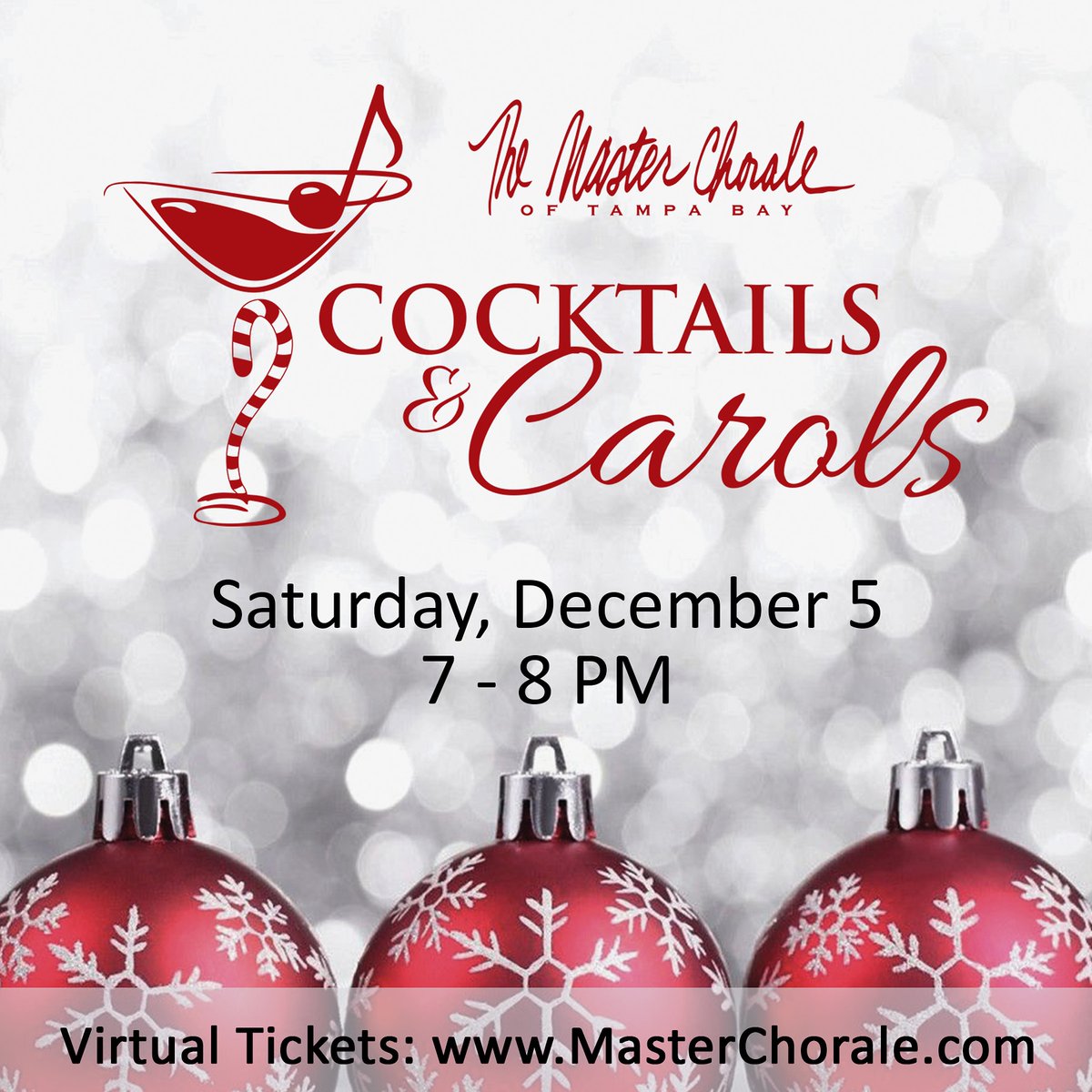 MasterChoraleTB's tweet photo. Cocktails & Carols๐๐ถLive Streaming๐ถ Enter to win a $250 @bernssteakhouse Gift Card with ticket purchase, check out our ๐VIP Experience๐ โก๏ธTICKETS https://t.co/KaJ2ZTrqoP #unlocktampabay #singers #livestreamingconcert #wemakeevents https://t.co/duMs7ZXVht